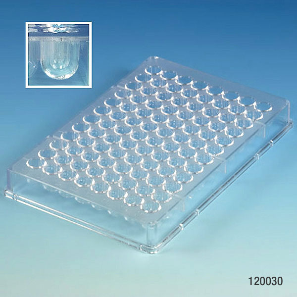 Globe Scientific Microtest Plate, 96-Well, U-Bottom, PS Plate; Multi-Well plate; Microtest Plate; Round Bottom; Microtitration Plate
